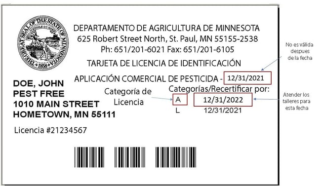 Certificacion de Aplicador de Pesticidas